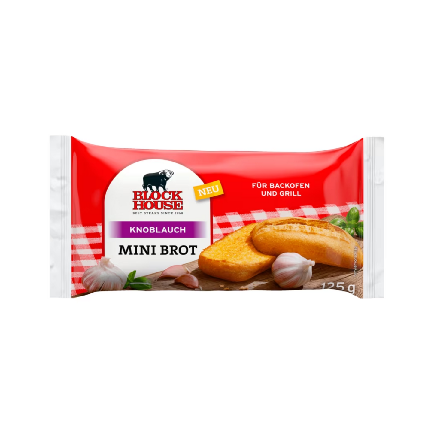 Block House Mini Brot Knoblauch 125g