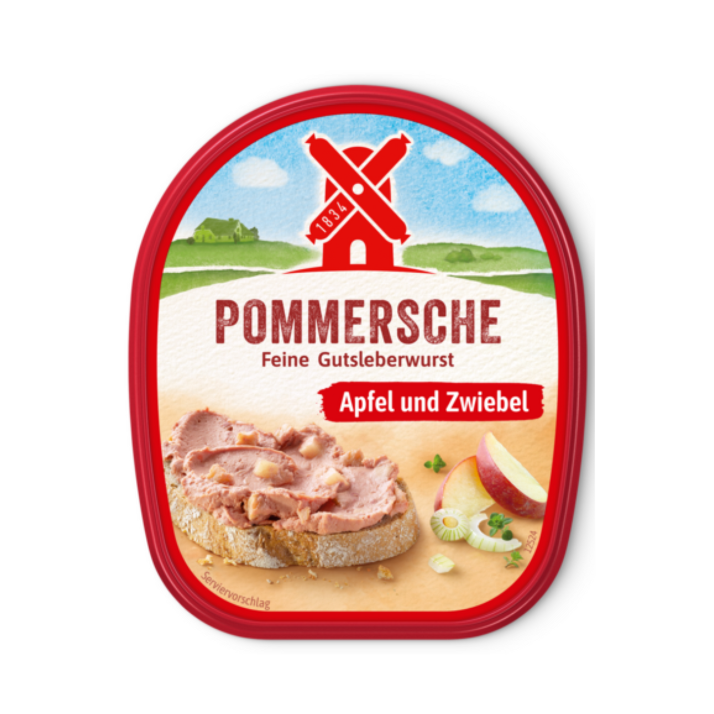 Pommersche Gutsleberwurst mit Apfel und Zwiebel 125g