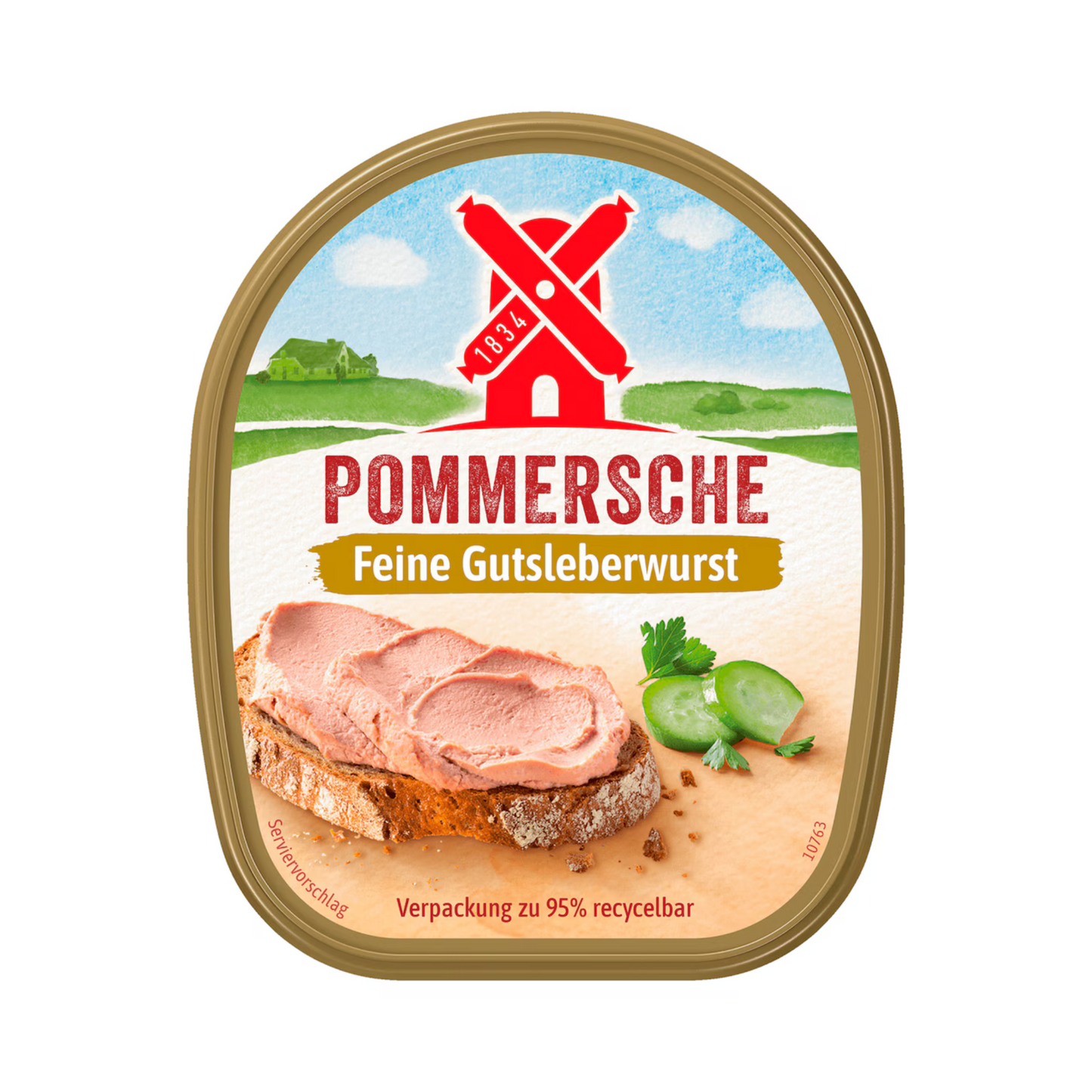 Pommersche Gutsleberwurst fein im Becher 125g