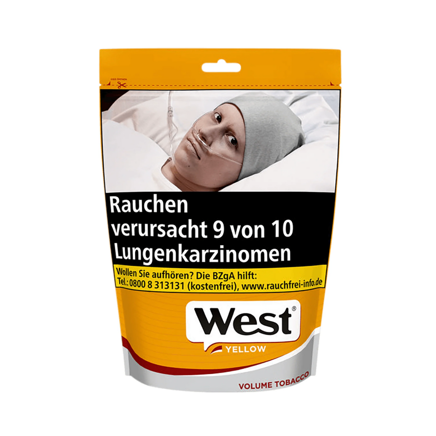 West Yellow Volume Tobacco Beutel 90g 24,95