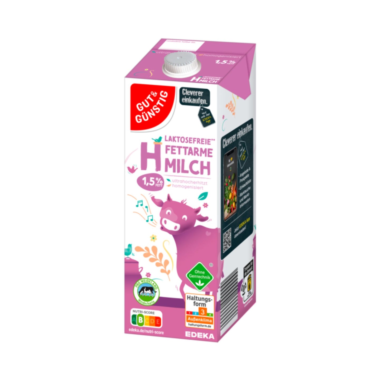 GUT&GÜNSTIG laktosefreie H-Milch 1,5% 1l VLOG