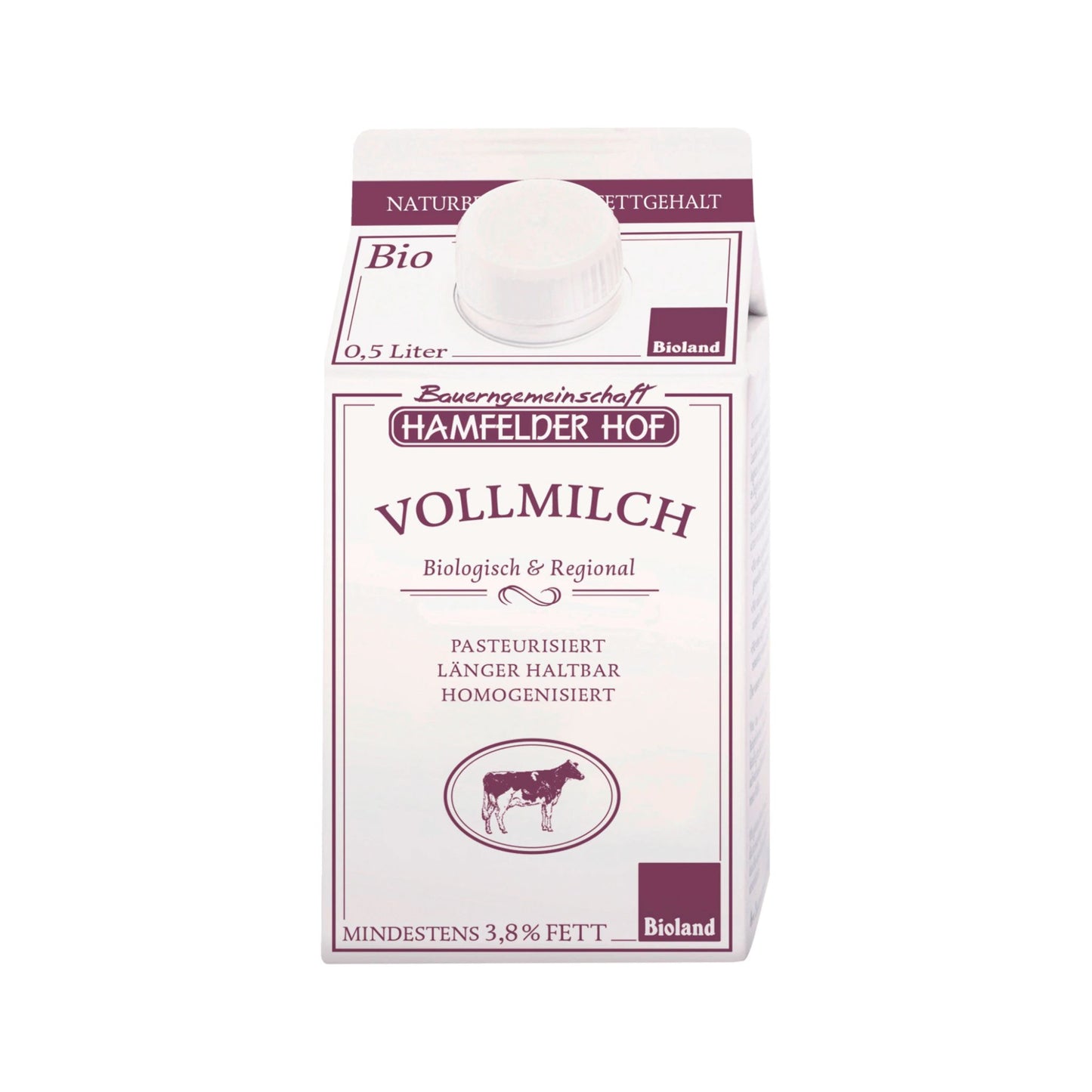 Bio Hamfelder Hof Vollmilch 3,8% 0,5l