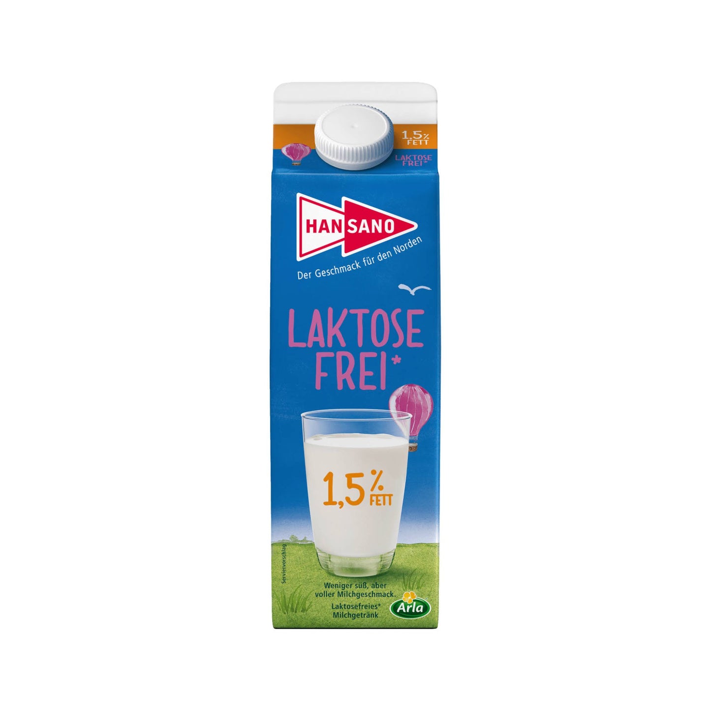Hansano laktosefreie-Milch 1,5%1l