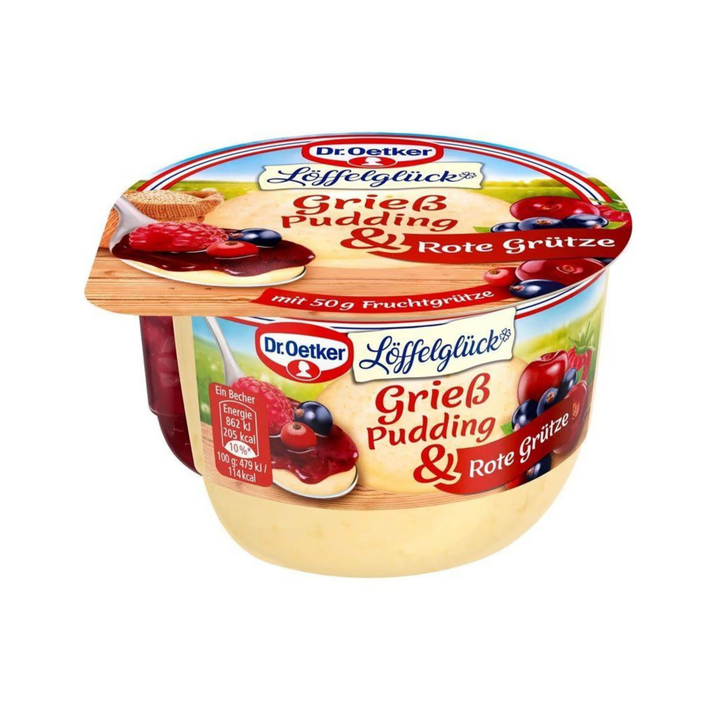 Dr.Oetker Grießpudding mit Roter Grütze 180g