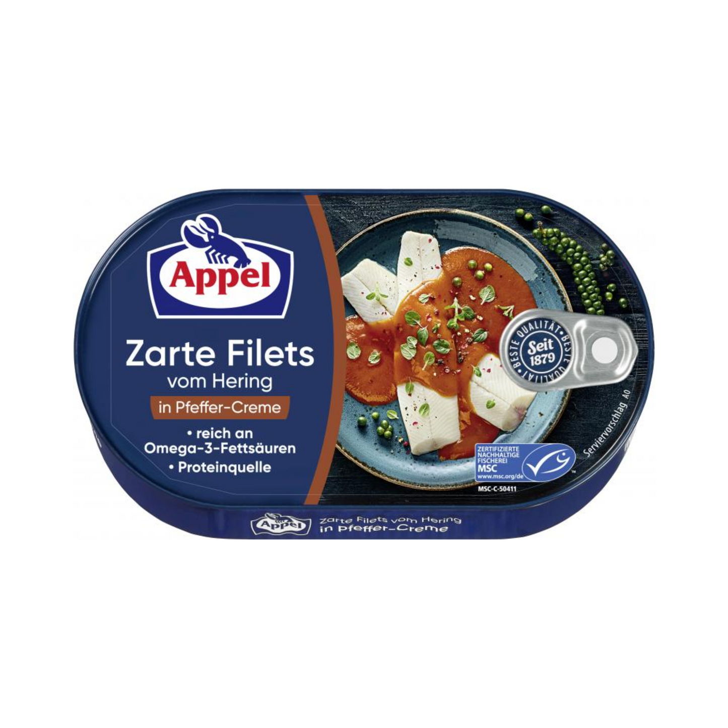 MSC Appel Heringsfilets Pfeffer-Creme 200g
