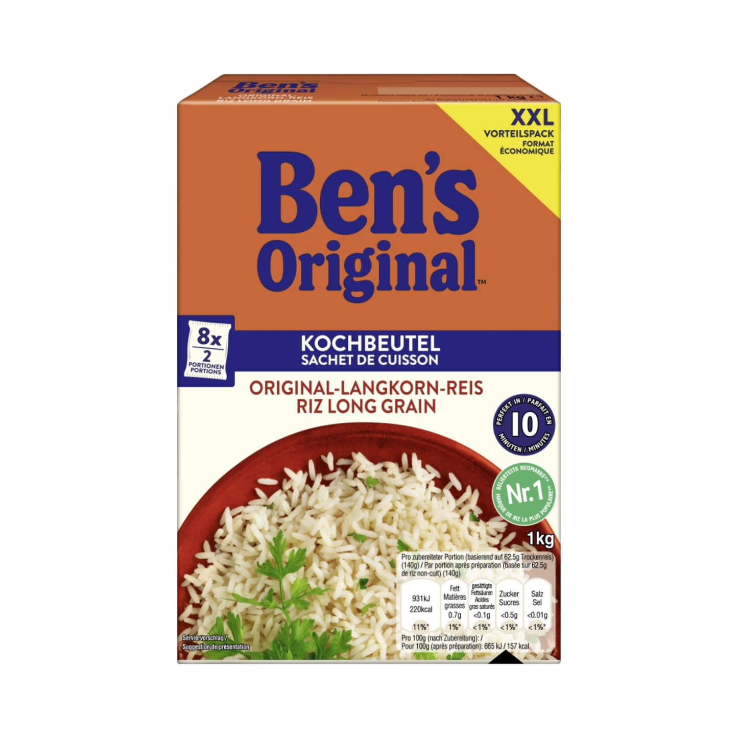 Ben's Langkornreis 10-Minuten Kochbeutel 1kg