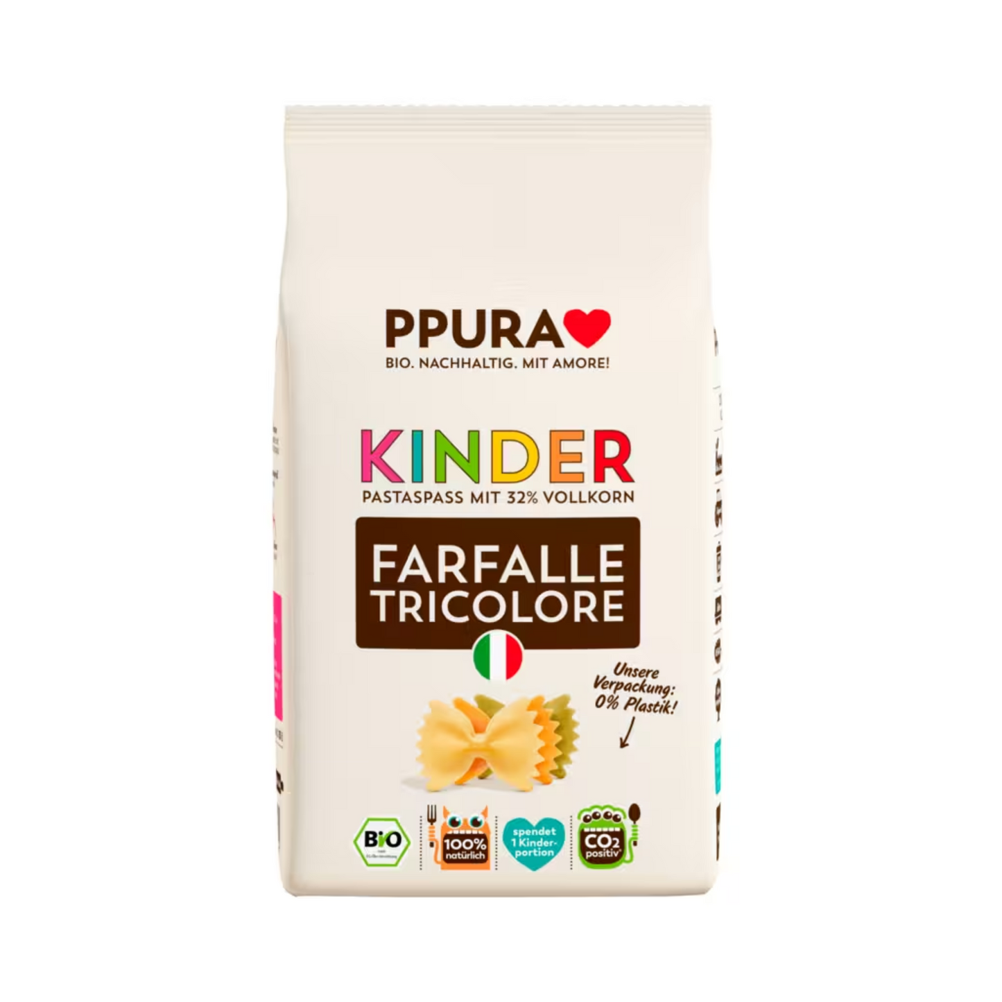Bio Ppura Kinder Farfalle Tricolore 500g