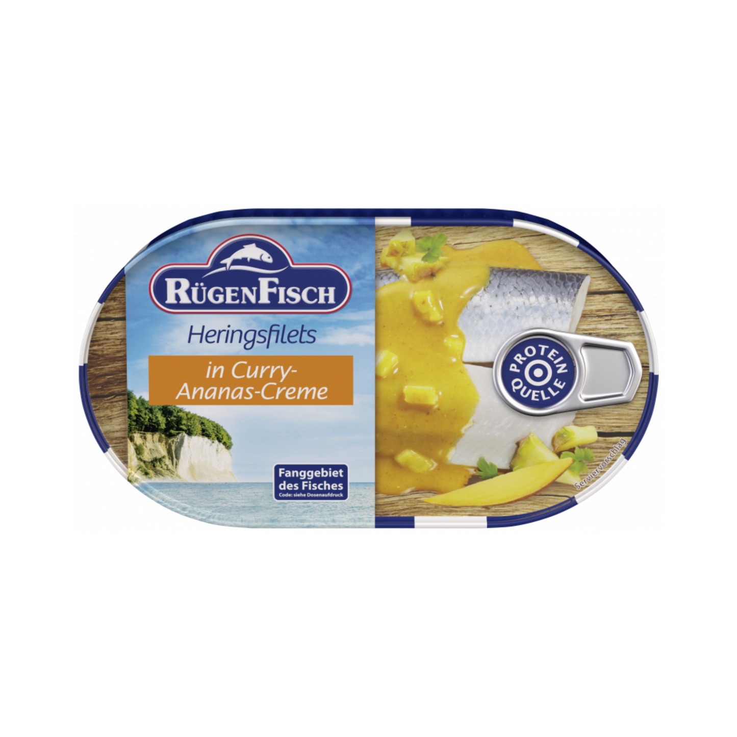 Rügen Fisch Heringsfilets in Curry-Ananas-Creme 200g