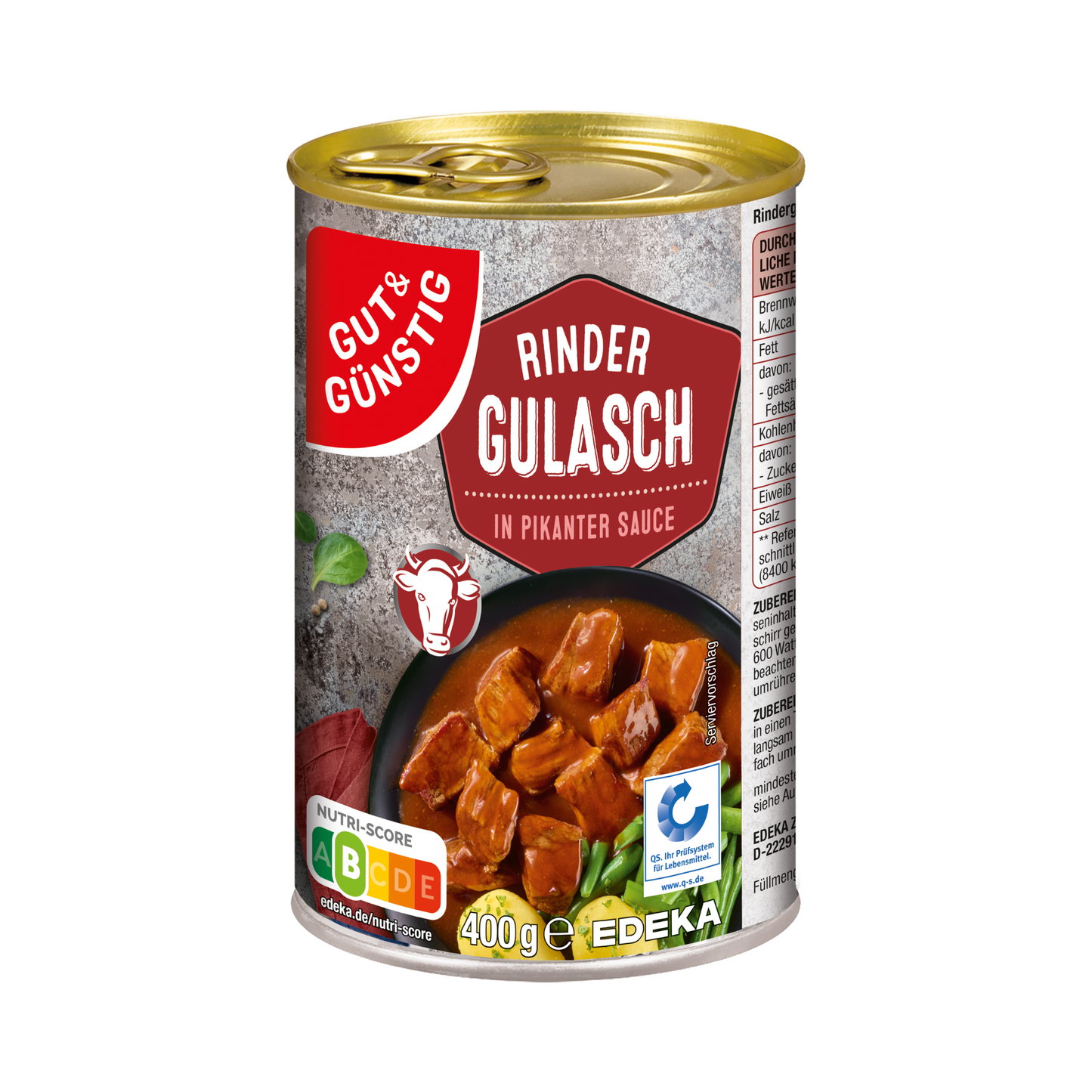 GUT&GÜNSTIG Rindergulasch 400g QS