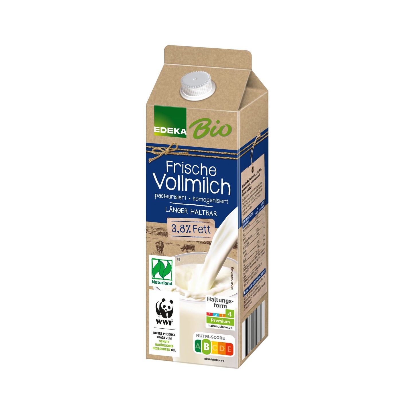 Bio EDEKA ESL Vollmilch 3,8% 1l