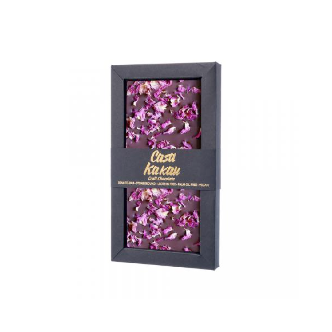 Casa Kakau Craft Chocolate Bulgarische Rosenblätter 70g