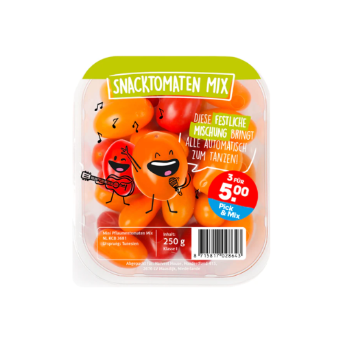 EDEKA Herzstücke Mini Pflaumen Tomaten Mix rot,orange Niederlande Klasse I 250g TopSeal