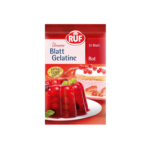 RUF Blattgelatine rot 12ST 20g