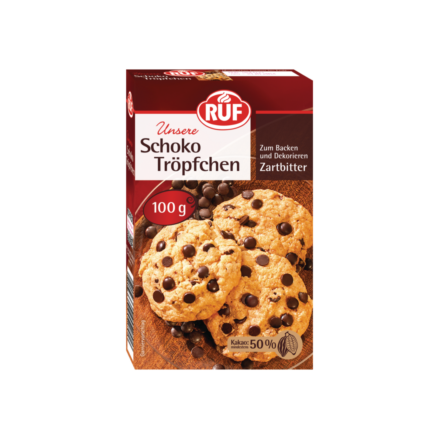 RUF Schokotröpfchen Zartbitter 100g