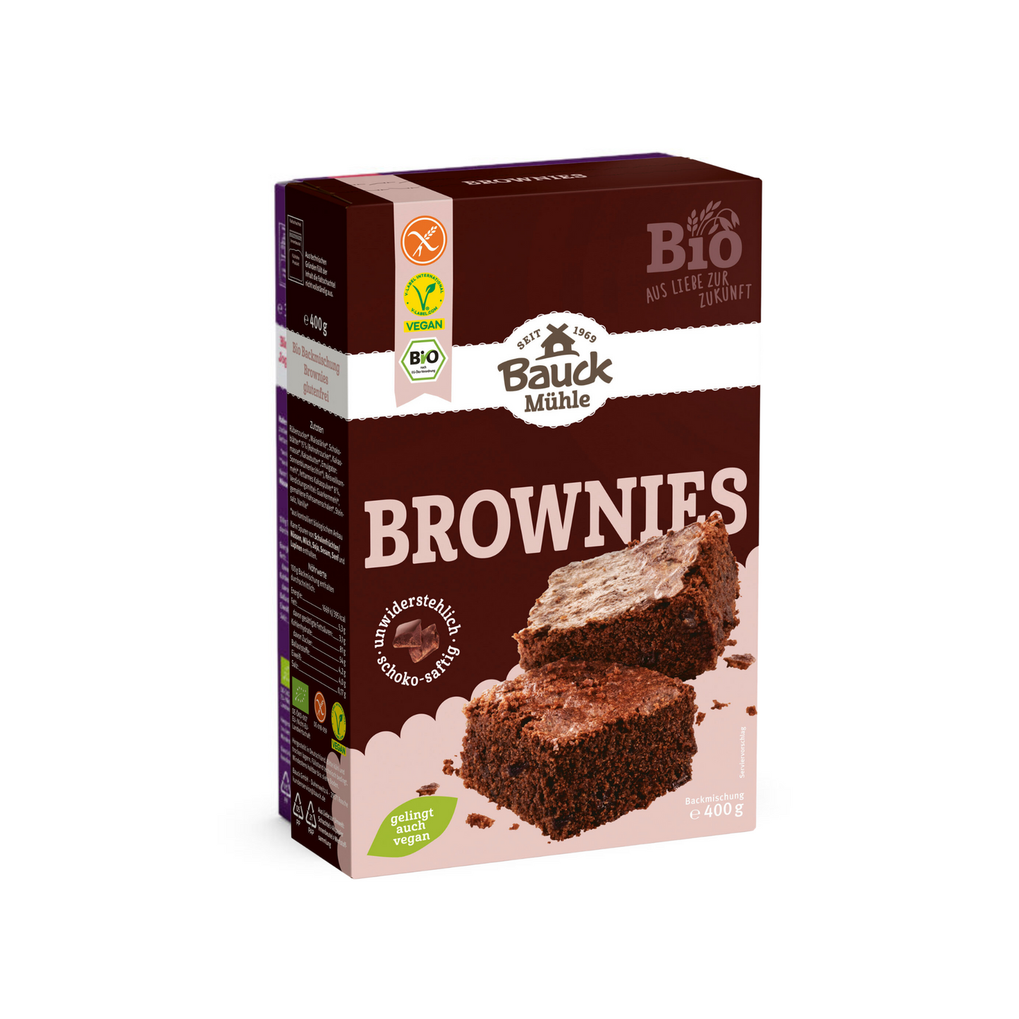 Bio Bauck Mühle Brownie Backmischung Glutenfrei 400g