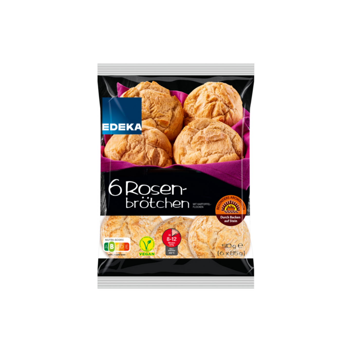 EDEKA Herzstücke Rosenbrötchen hell 6ST 510g
