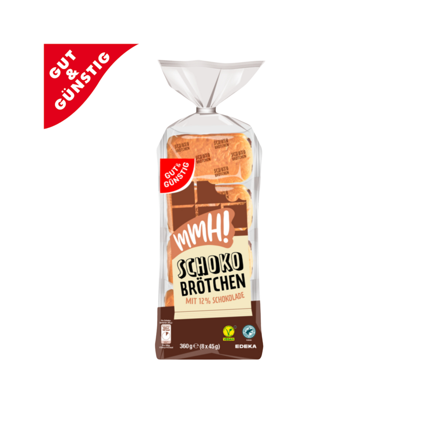 GUT&GÜNSTIG Schokobrötchen 8ST 360g