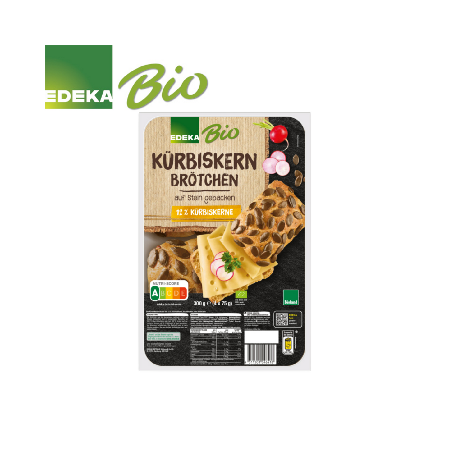 EDEKA Bio Kürbiskernbrötchen 300g