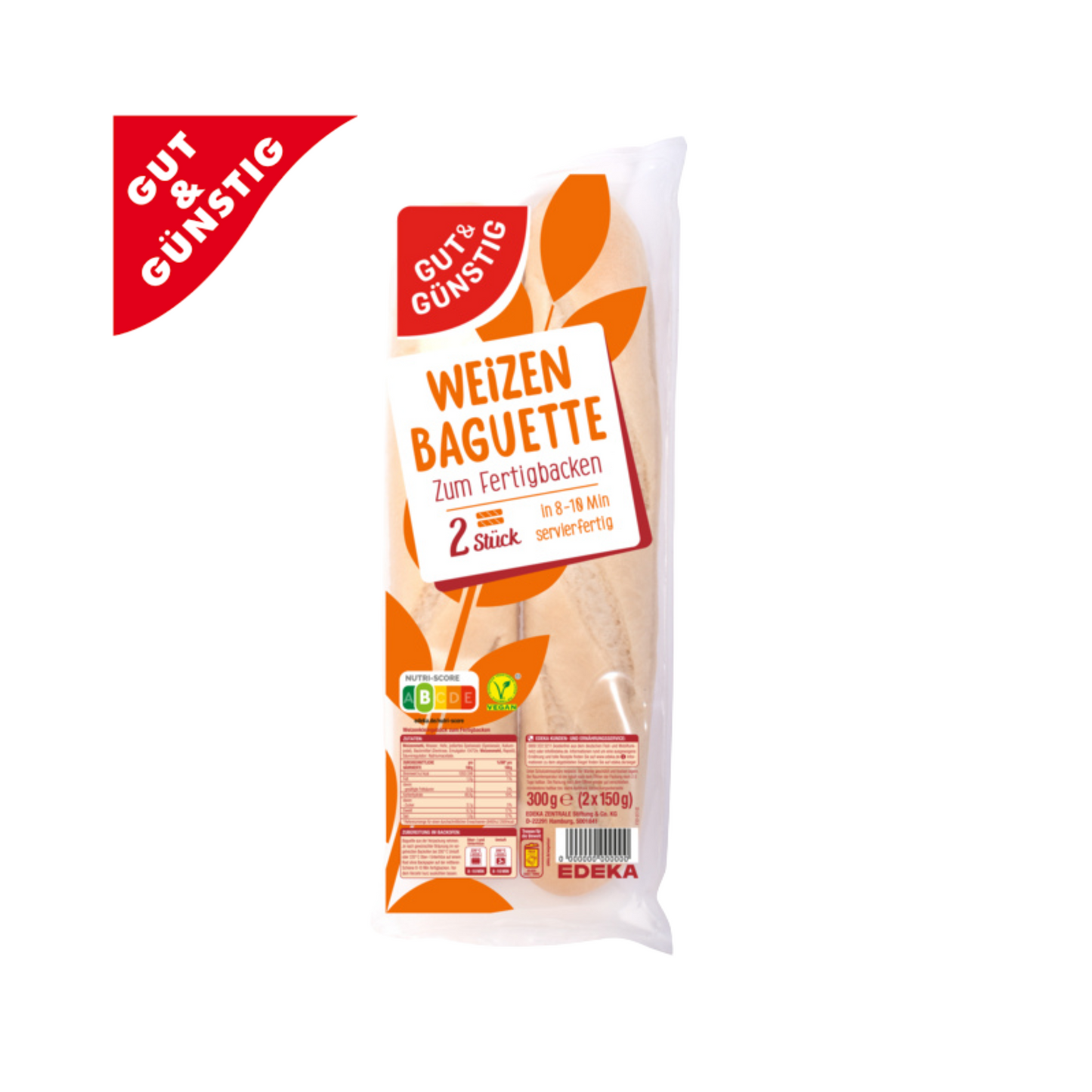 GUT&GÜNSTIG Weizen Baguette 2ST 300g