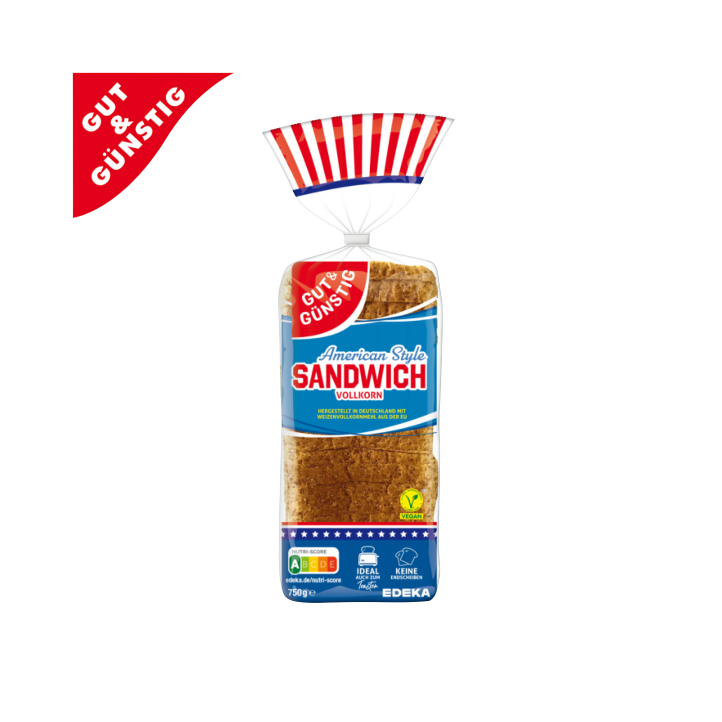 GUT&GÜNSTIG Sandwich Toast Vollkorn 750g