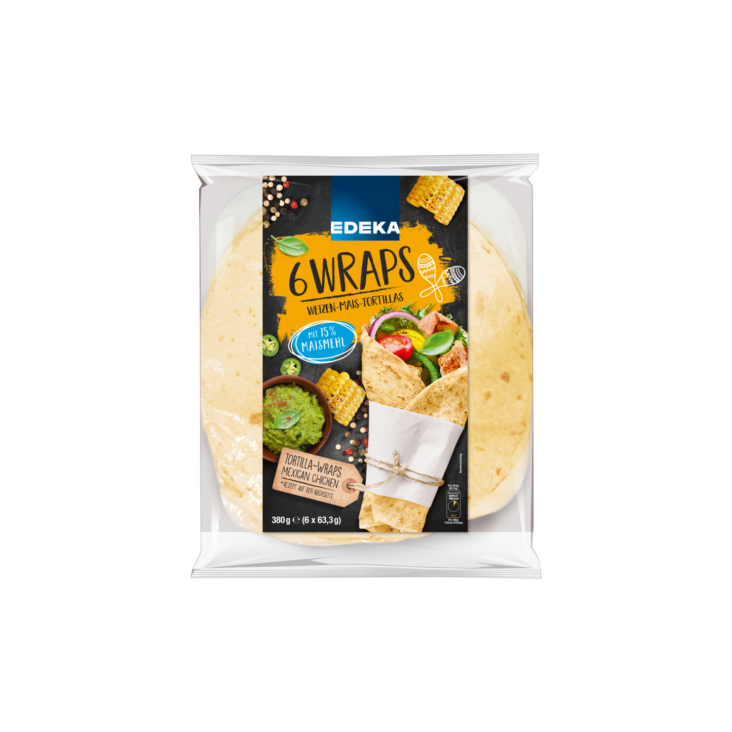 EDEKA Herzstücke Tortilla Wraps Mais 380g
