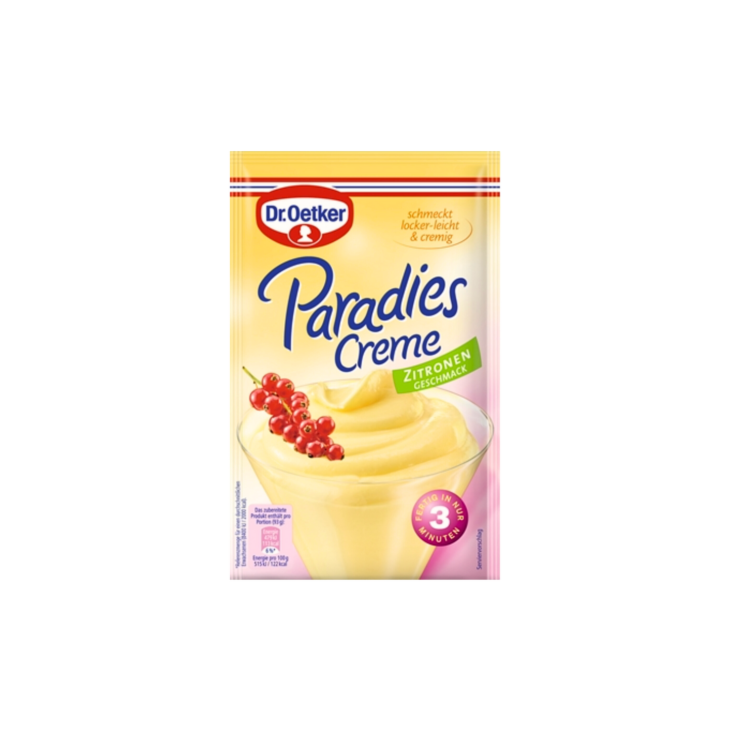Dr.Oetker Paradies Creme Zitrone für 300ml 72,5g