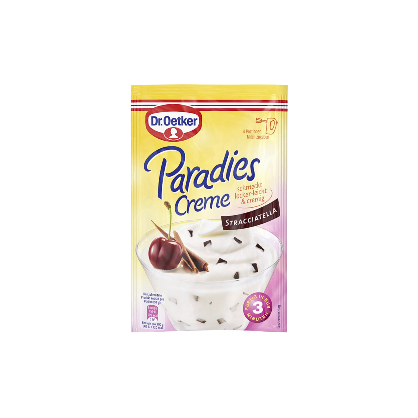 Dr.Oetker Paradies Creme Stracciatella für 300ml 66g