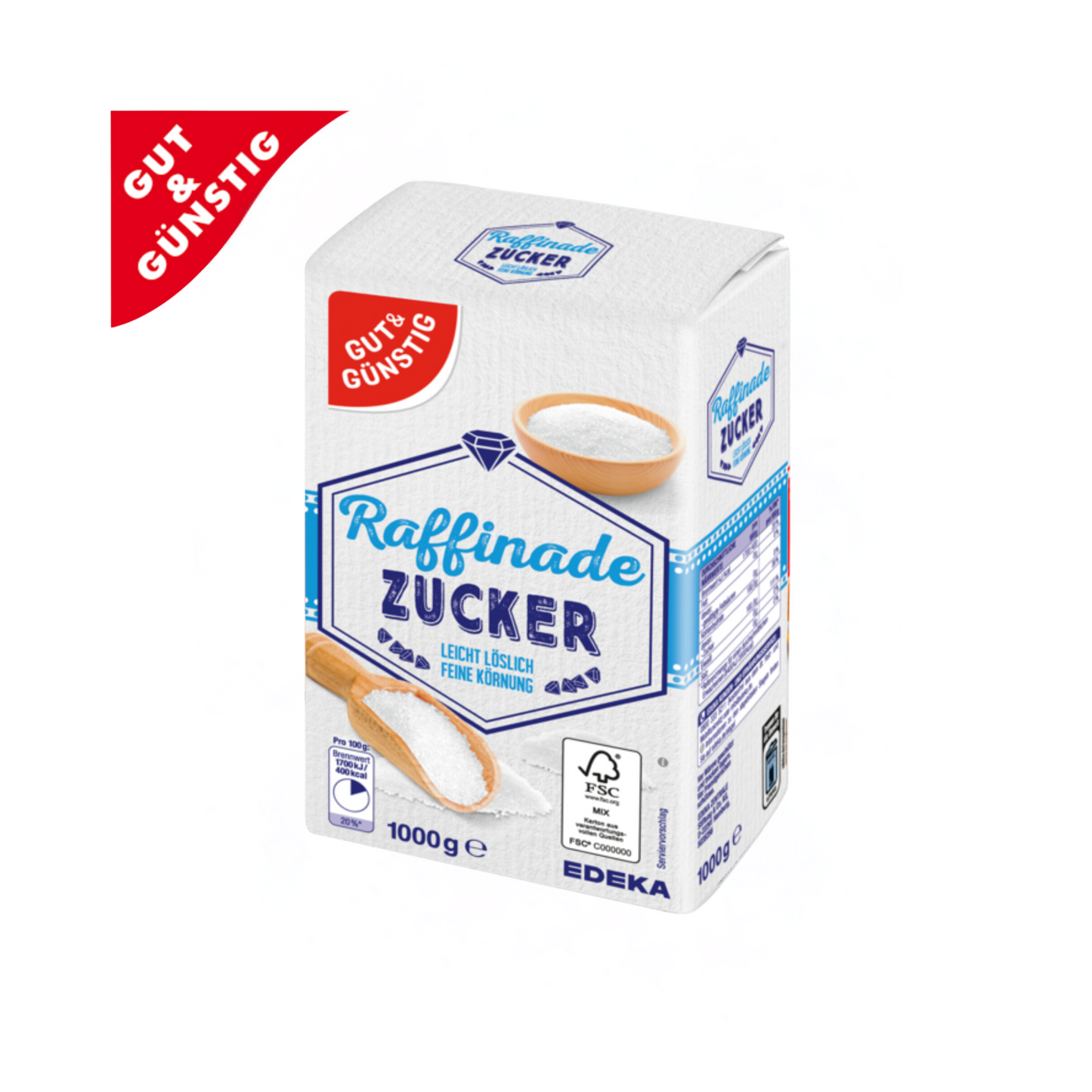 GUT&GÜNSTIG feiner Zucker Raffinade 1000g