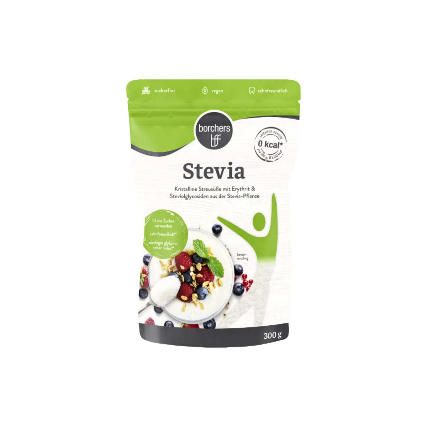 BFF Stevia Schugga green Kristalline Streusüße 300g