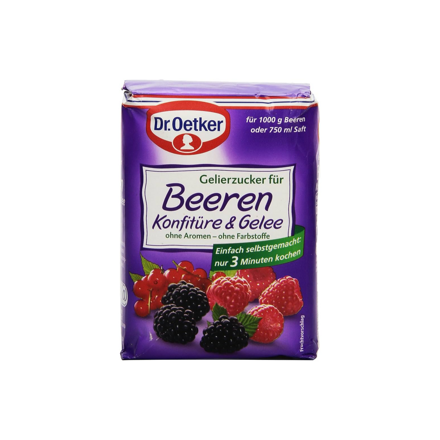 Dr.Oetker Gelierzucker für Beerenkonfitüre für 1kg 500g