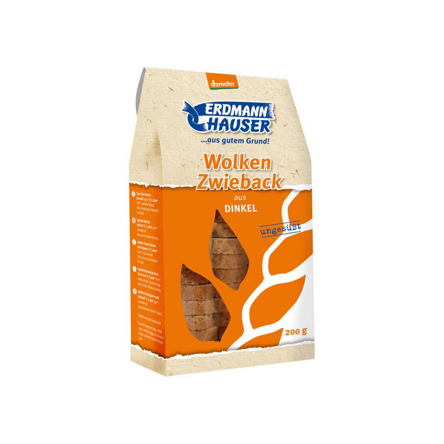 Demeter Erdmann Hauser Wolken Zwieback aus Dinkel 200g