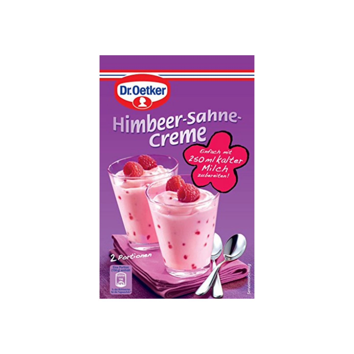 Dr.Oetker Himbeer Sahne Creme für 250ml 62g