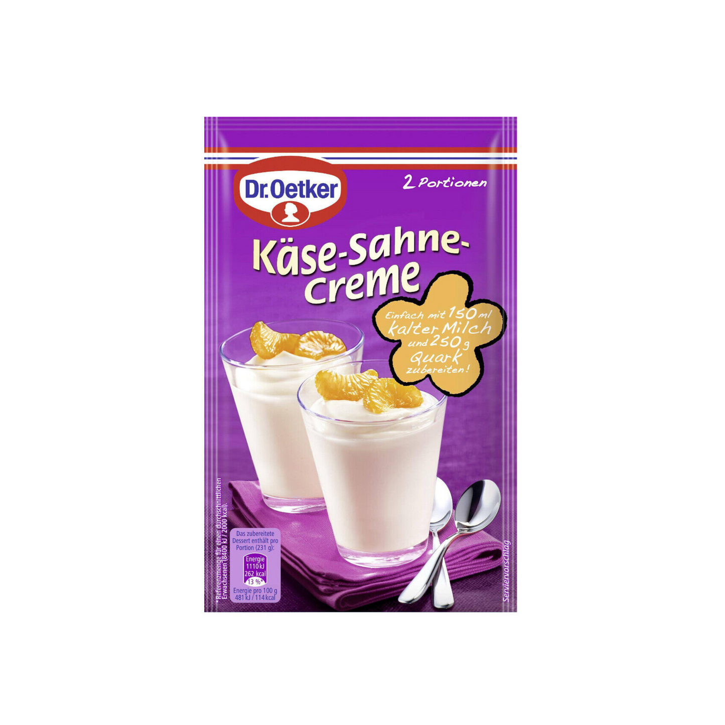 Dr.Oetker Käse Sahne Creme für 150ml 63g