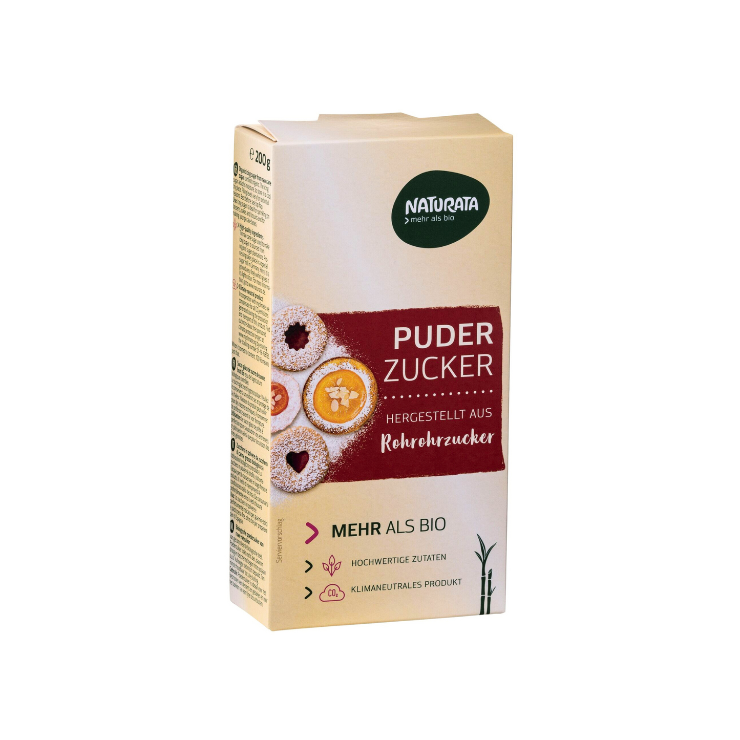 Bio Naturata Puderzucker aus Rohrohrzucker 200g
