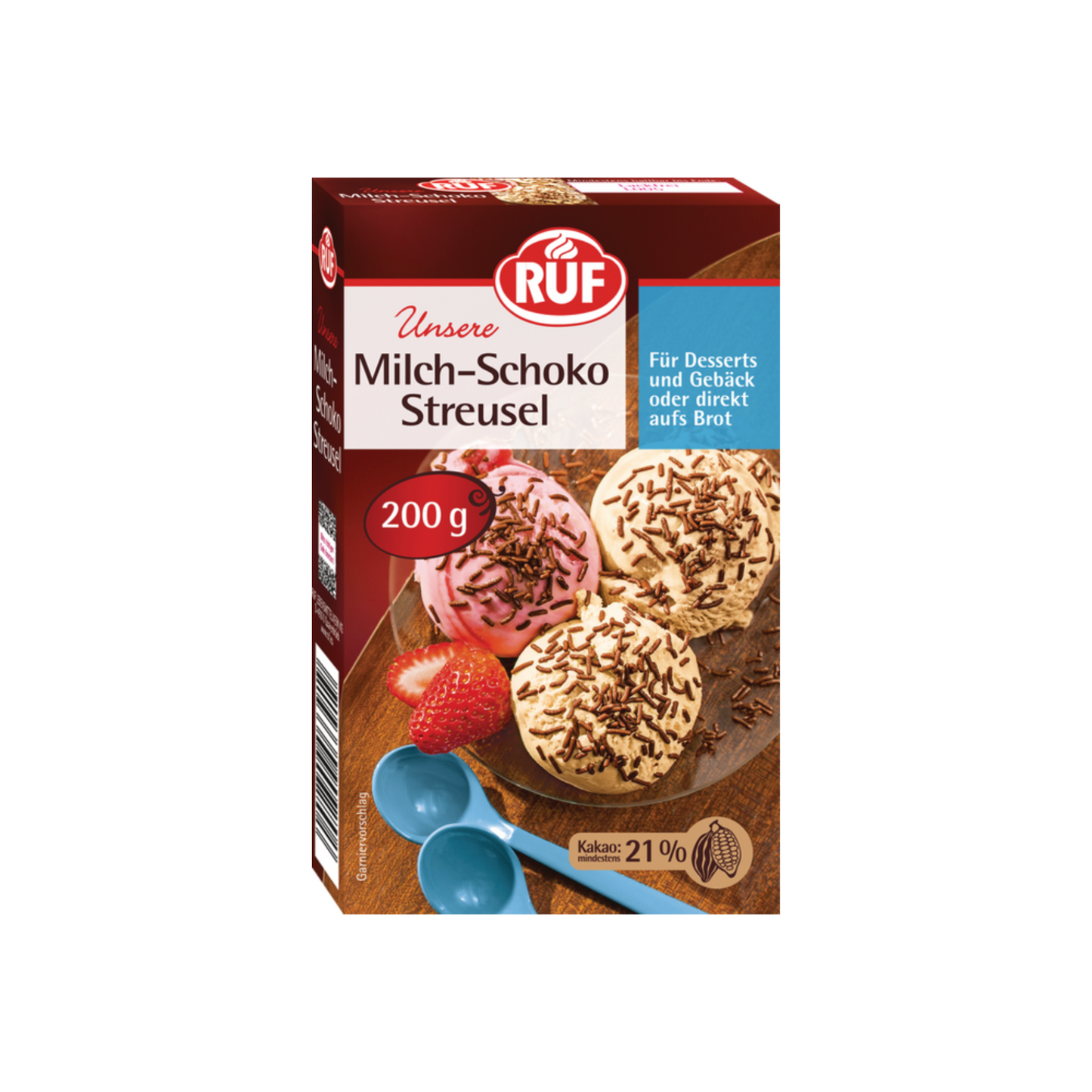 RUF Milch Schokoladen Streusel 200g