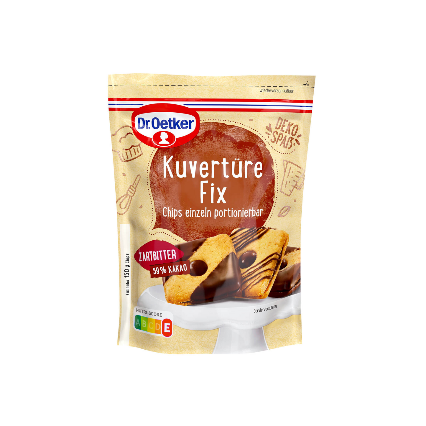 Dr.Oetker Kuvertüre Fix Zartbitter 150g