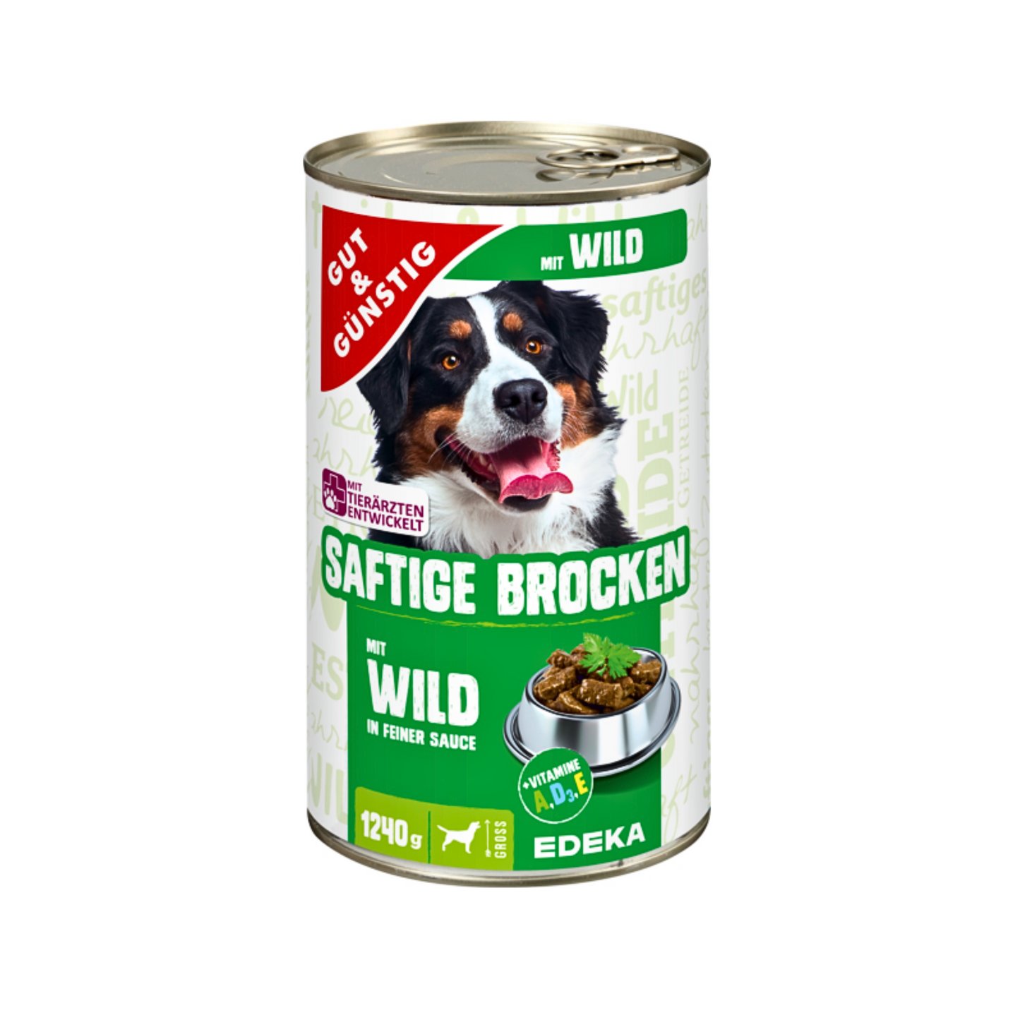 GUT&GÜNSTIG Saftige Brocken mit Wild 1240g