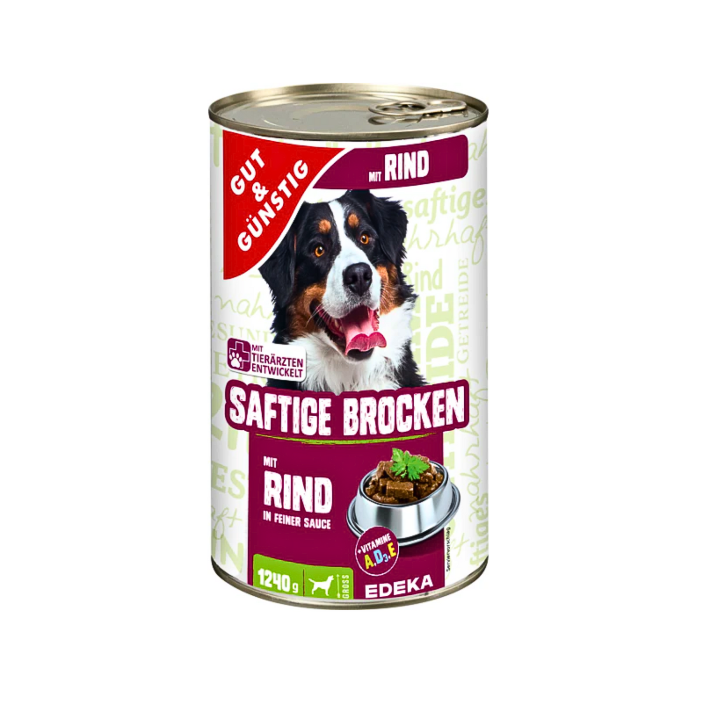 GUT&GÜNSTIG Saftige Brocken mit Rind 1240g