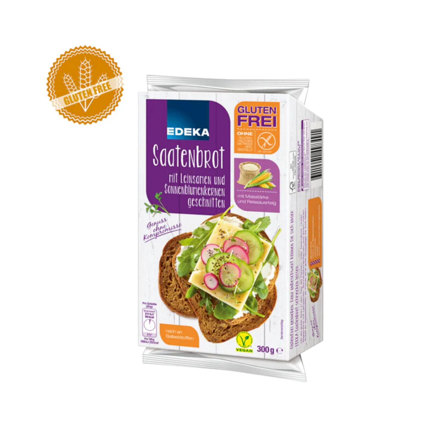 EDEKA Herzstücke Saatenbrot glutenfrei 300g