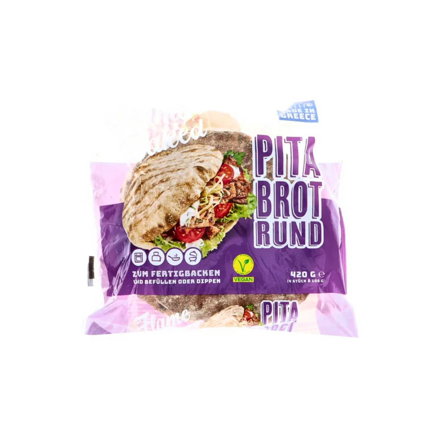 Flame Baked Pita Brot oval 420g