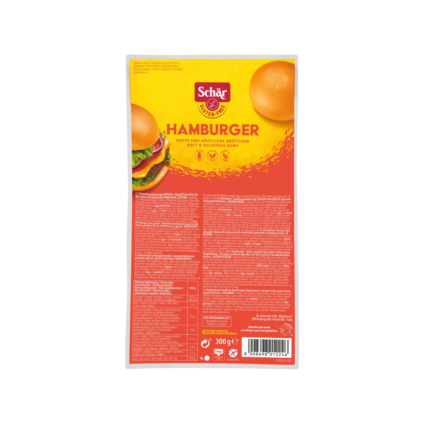 Schär Hamburger Brötchen 300g