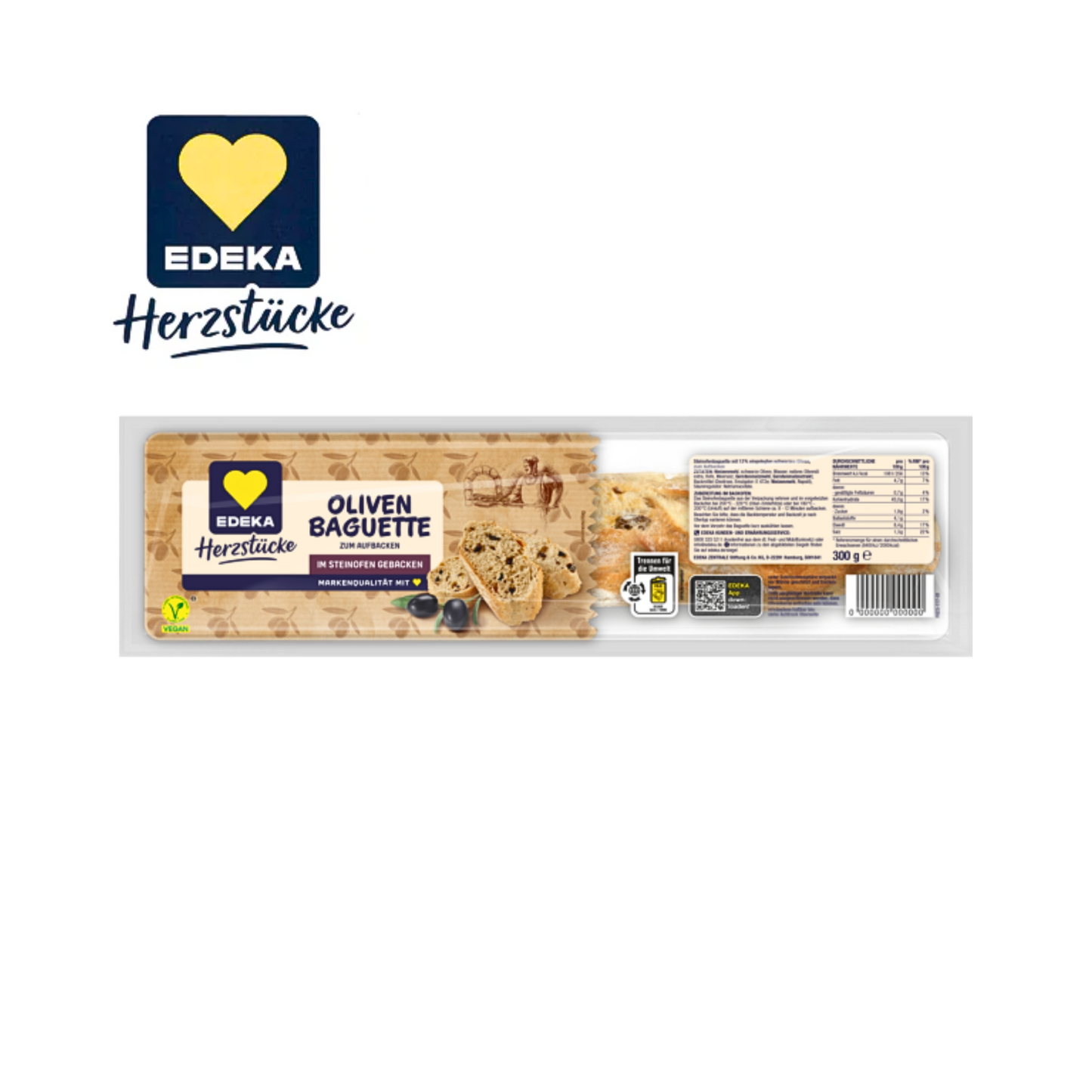 EDEKA Herzstücke Baguetterie Olive 300g
