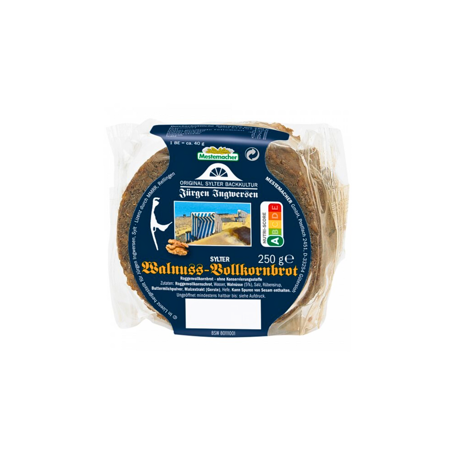 Mestemacher Sylter Walnussbrot rund 250g