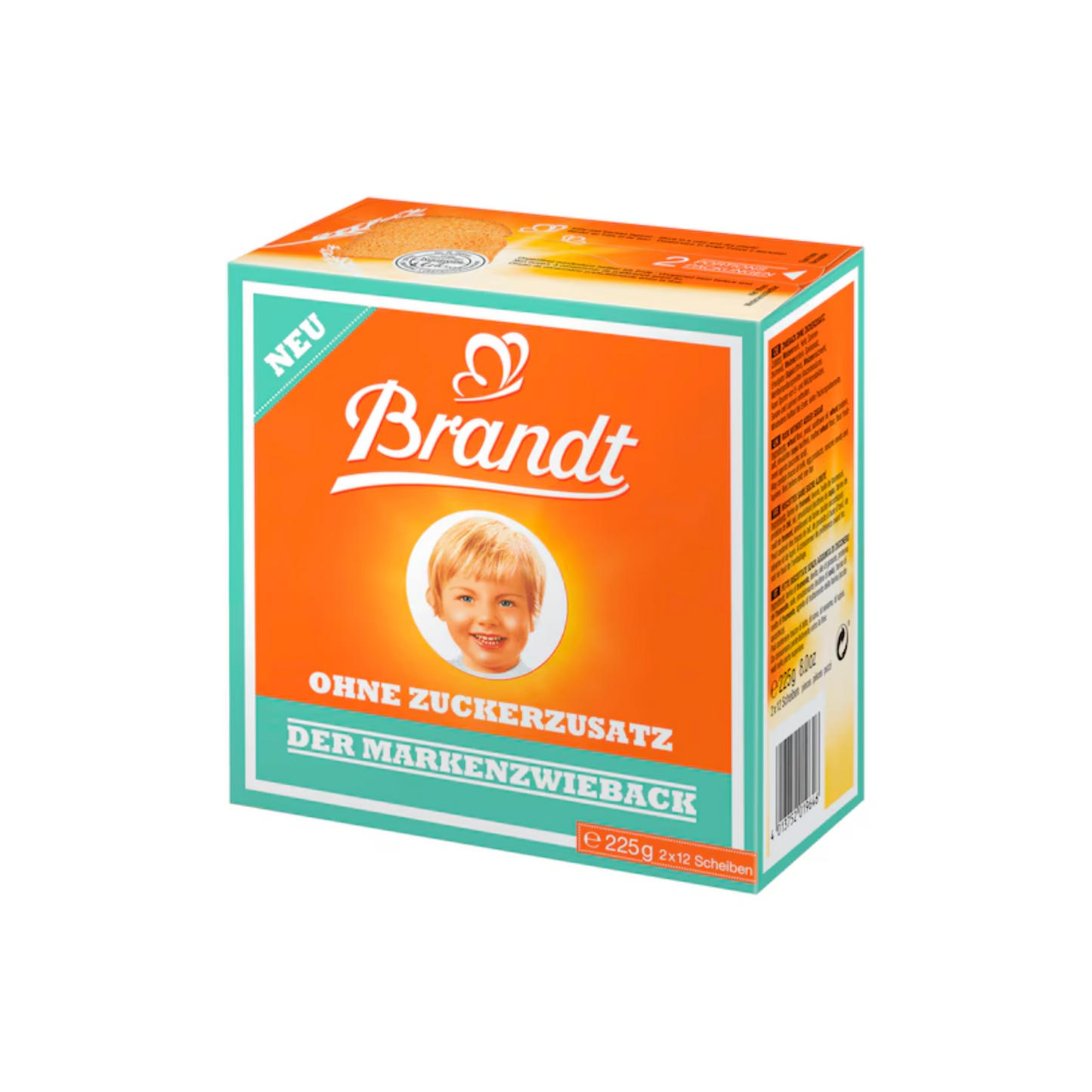 Brandt Markenzwieback ohne Zuckerzusatz 225g