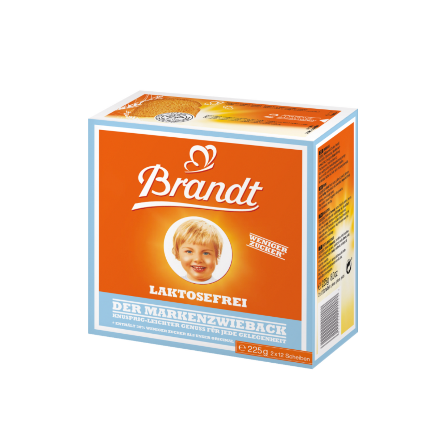 Brandt Markenzwieback laktosefrei 225g