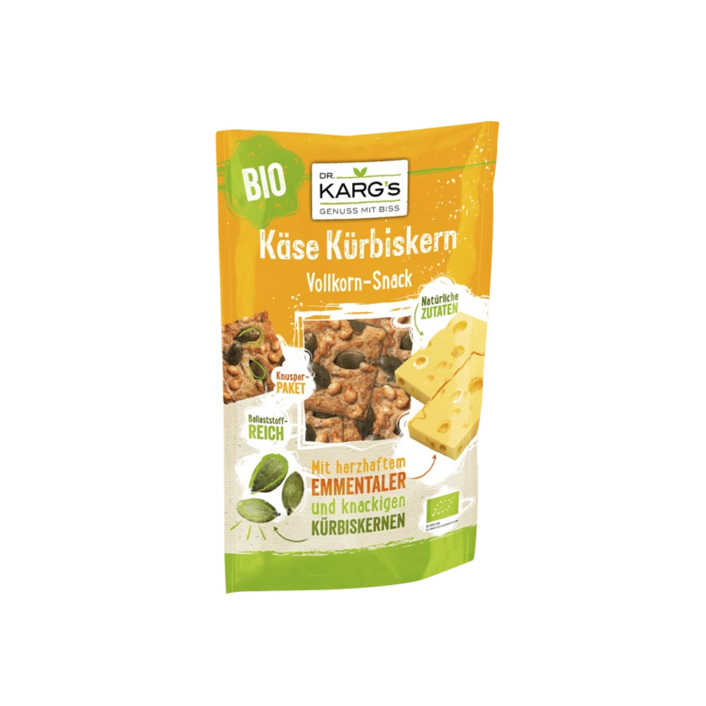 Dr.Karg Snack Käse Kürbis Vollkorn-Snack 110g