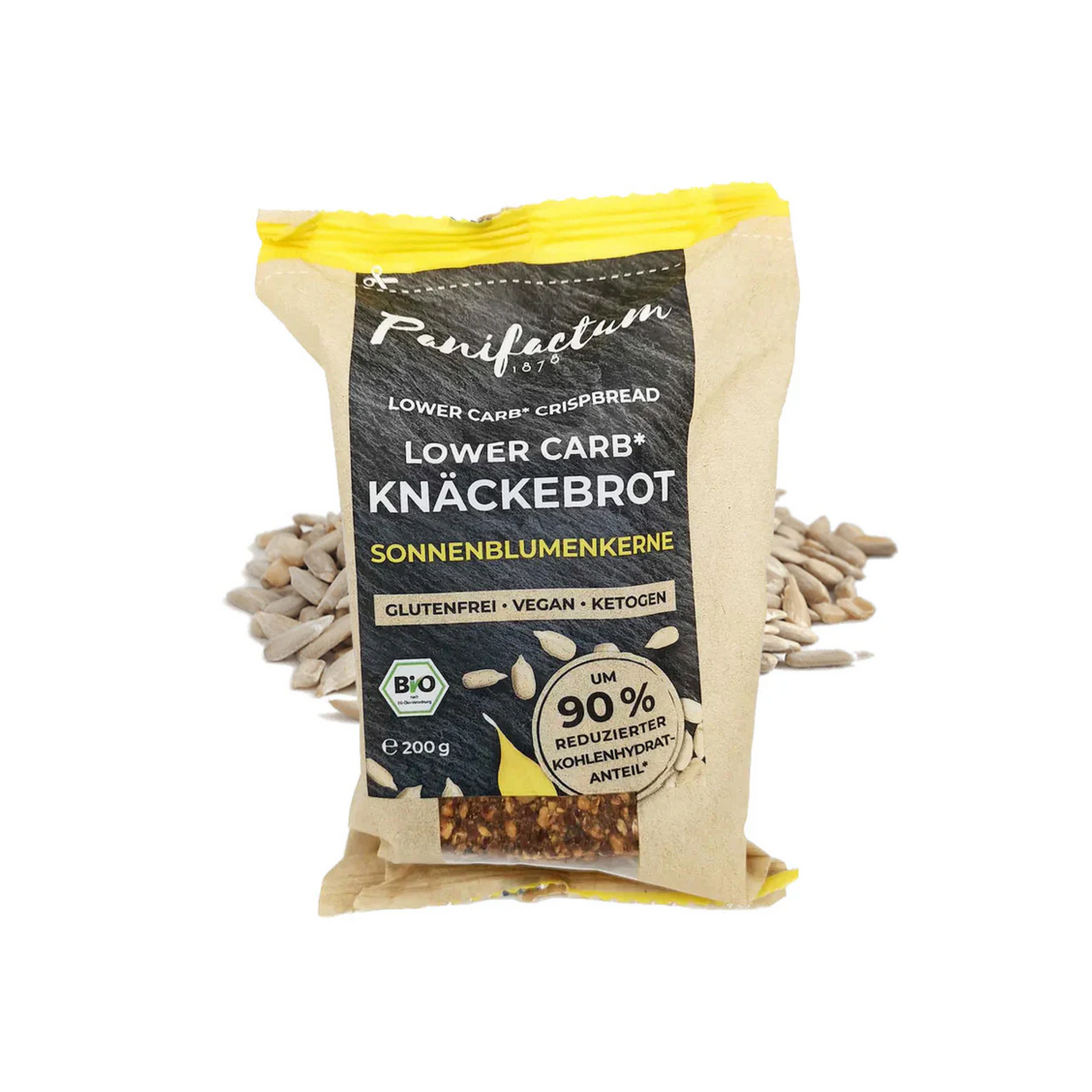 Bio Panifactum Lowcarb Knäckebrot Crunchy Sonnenblumenkerne 200g