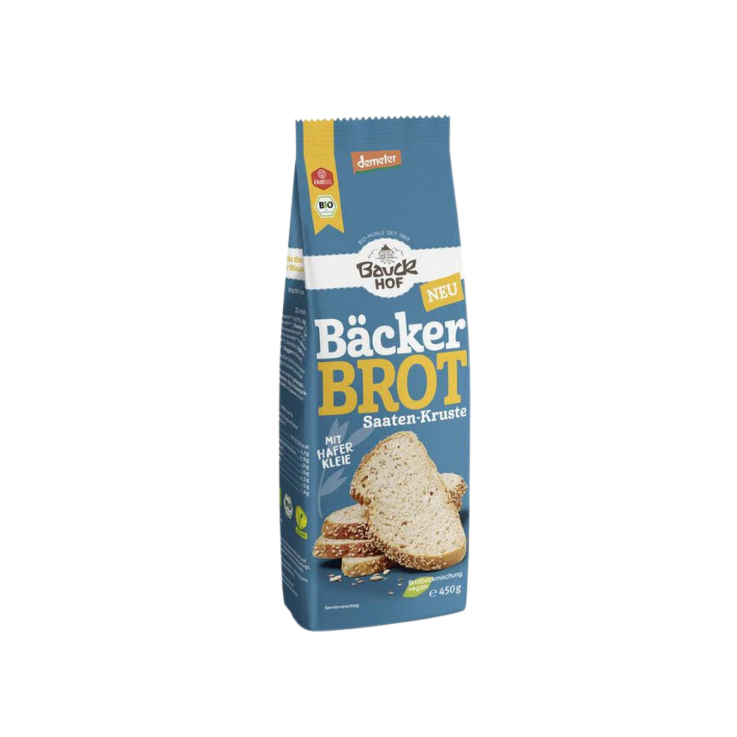 Demeter Bauckhof Bäcker Brot Saaten-Kruste Backmischung 450g