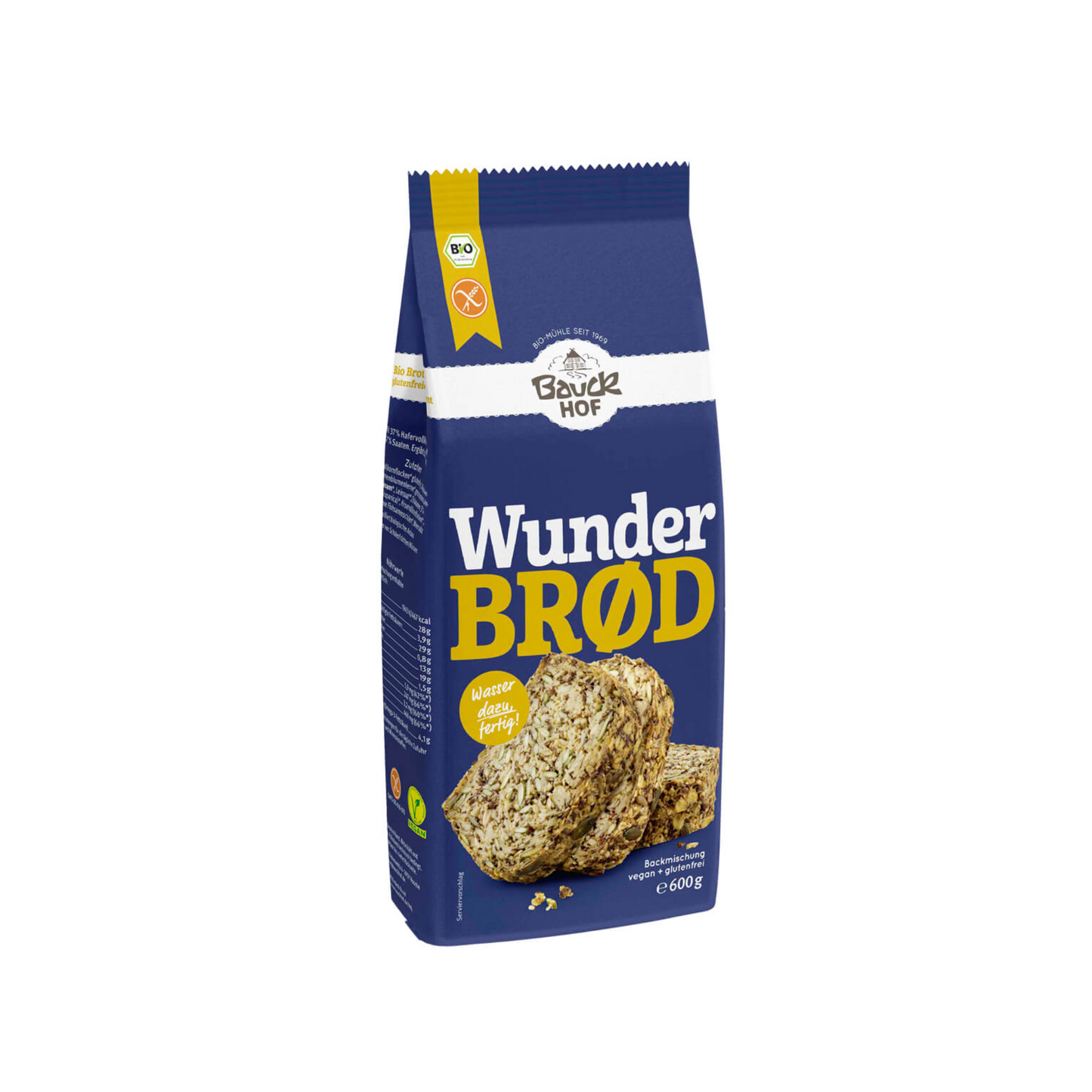 Bio Bauck Mühle Wunderbröd Glutenfrei 600g