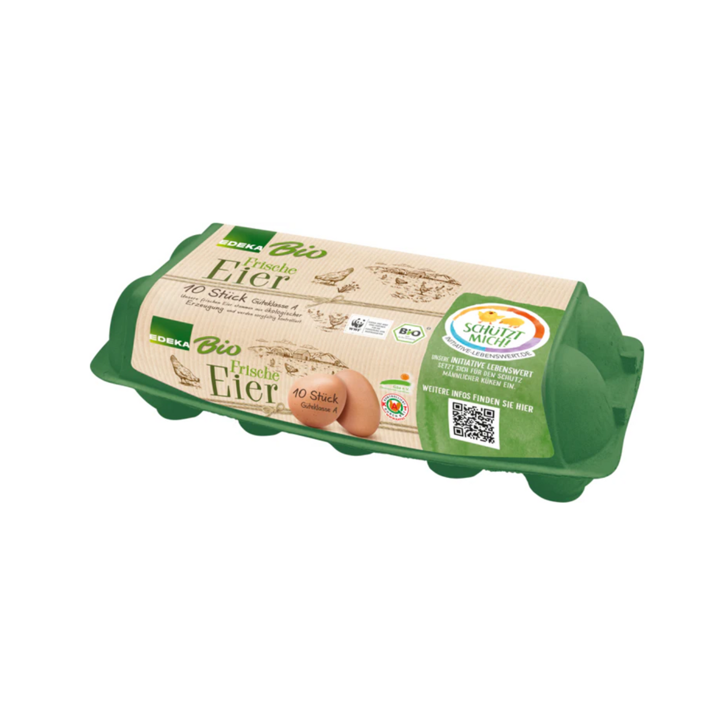 Bio EDEKA Eier Huhn&Hahn Aufzucht vGk 10ST